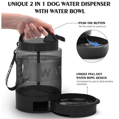 2.2L Dog Water Bottle Large Capacity Drinking Water Bottle Outdoor Sports Water Bottle Outdoor Cat and Dog Water Bottle