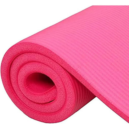 Gocloud Extra Thick Non-Slip Yoga Mat, 71" X 24" with Carrying Strap and Knee Pad, Pink
